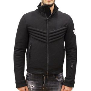 DSQUARED2 Mens Fitted Biker Style Ski Jacket Black Sz 50/L S71AN0204 S5331
